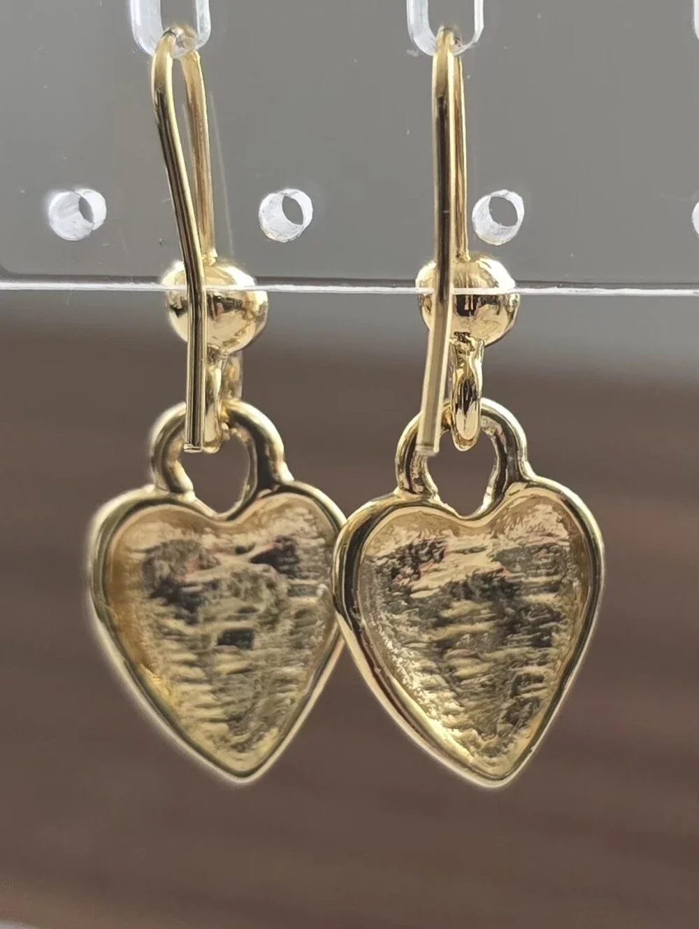 Gold- Tone Heart Drop Earrings
